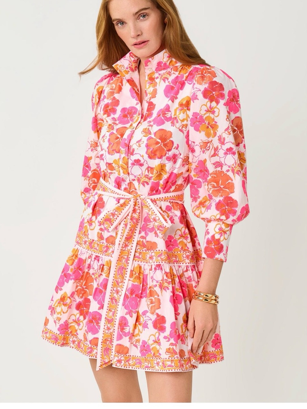 NWT Lilly Pulitzer Drena Dress in Resort White Pansy Fansy print, sz 10
